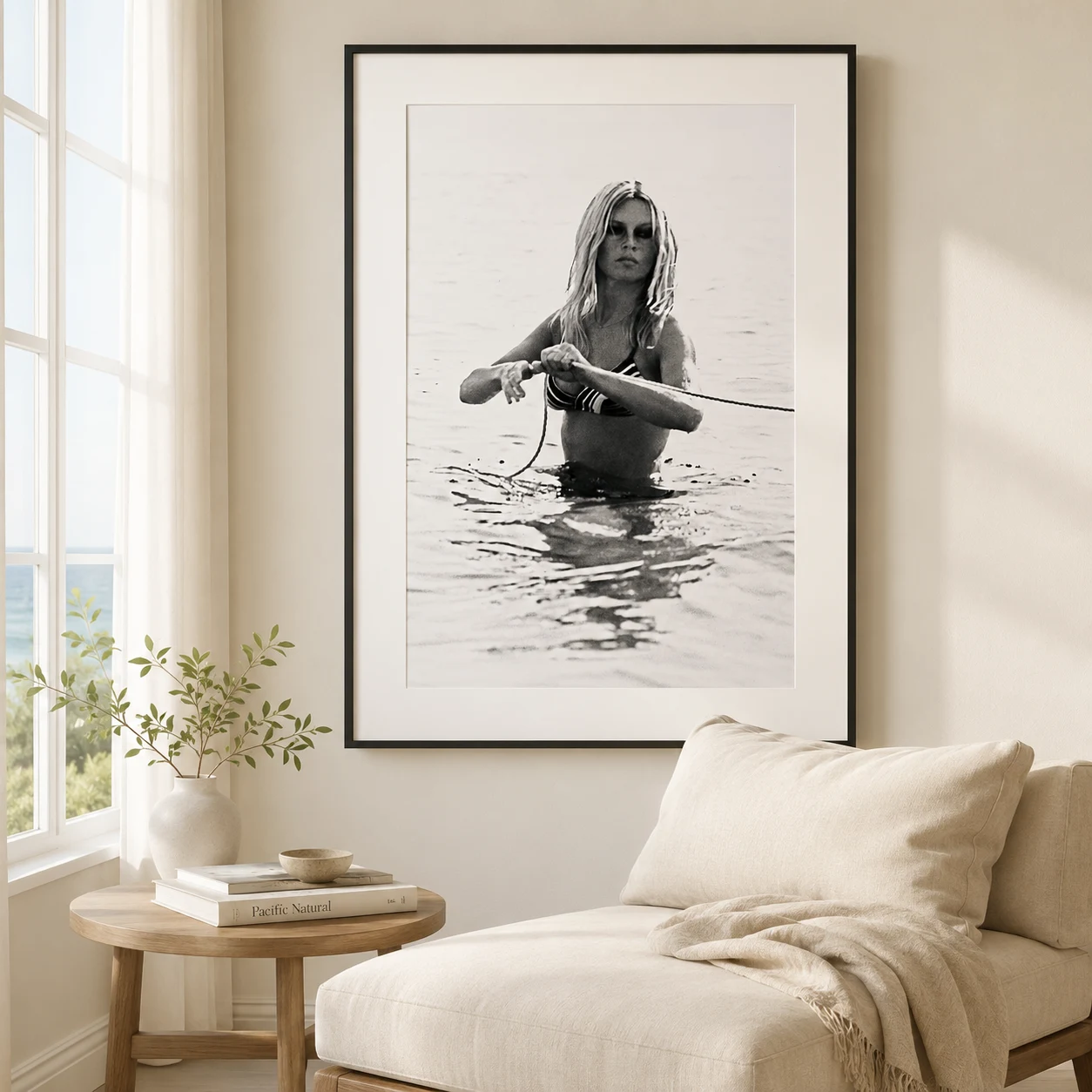 Brigitte Bardot Swimming in St. tropez by Ron Galella — Brigitte Bardot 1968 Photography Print
