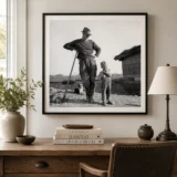 Dorothea Lange Mr Dougherty and One of the Children Photography Print