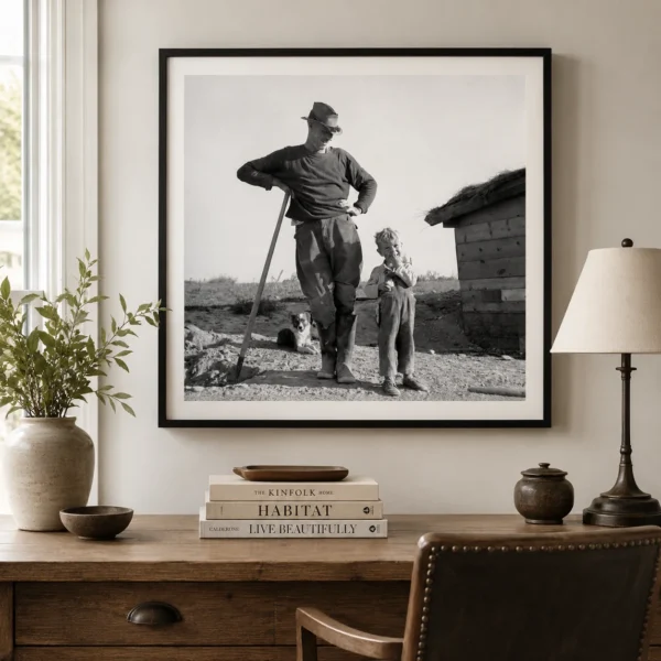 Dorothea Lange Mr Dougherty and One of the Children Photography Print