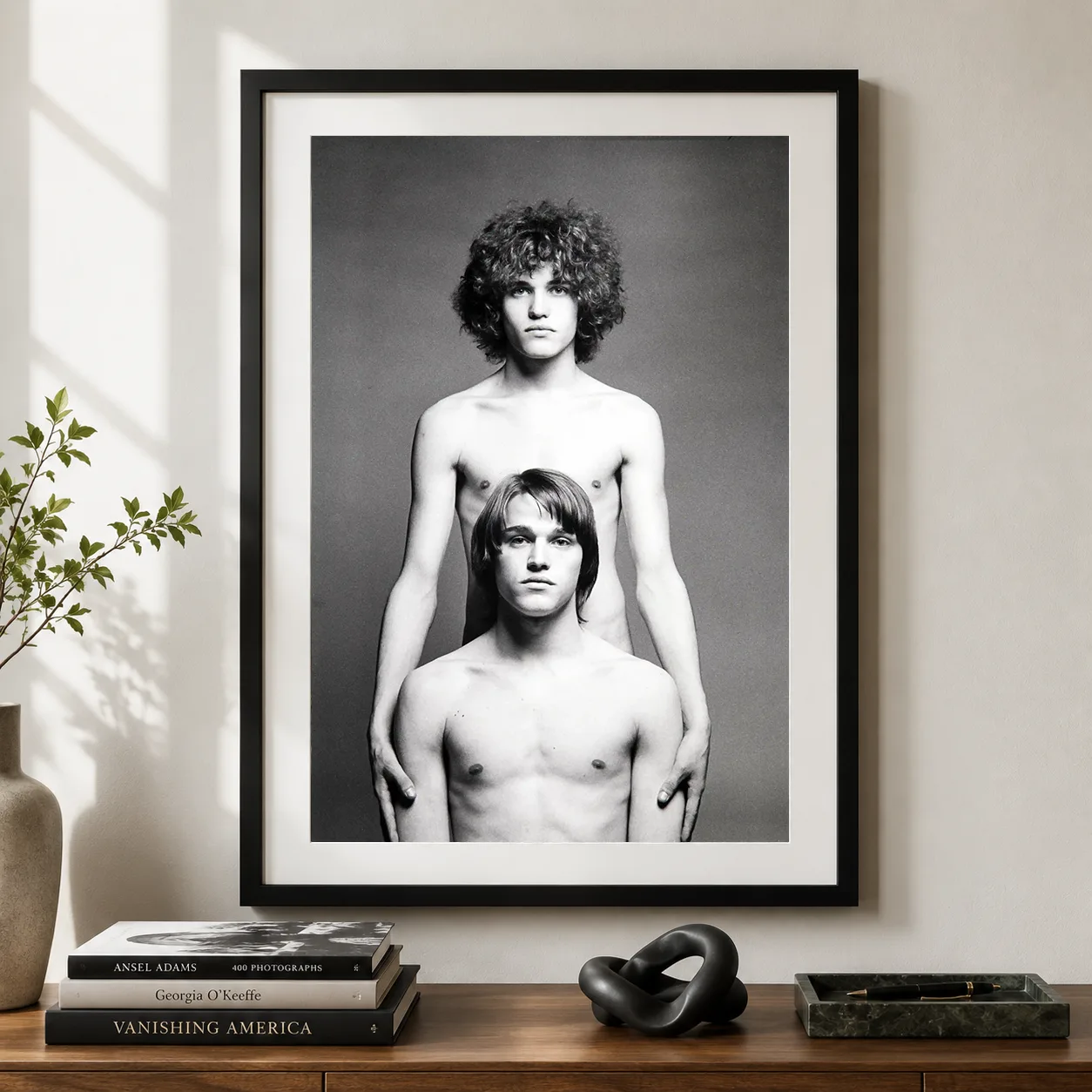 Francesco Scavullo poster showing Jay and Jed Johnson portrait, 1970 - 28x40 inches