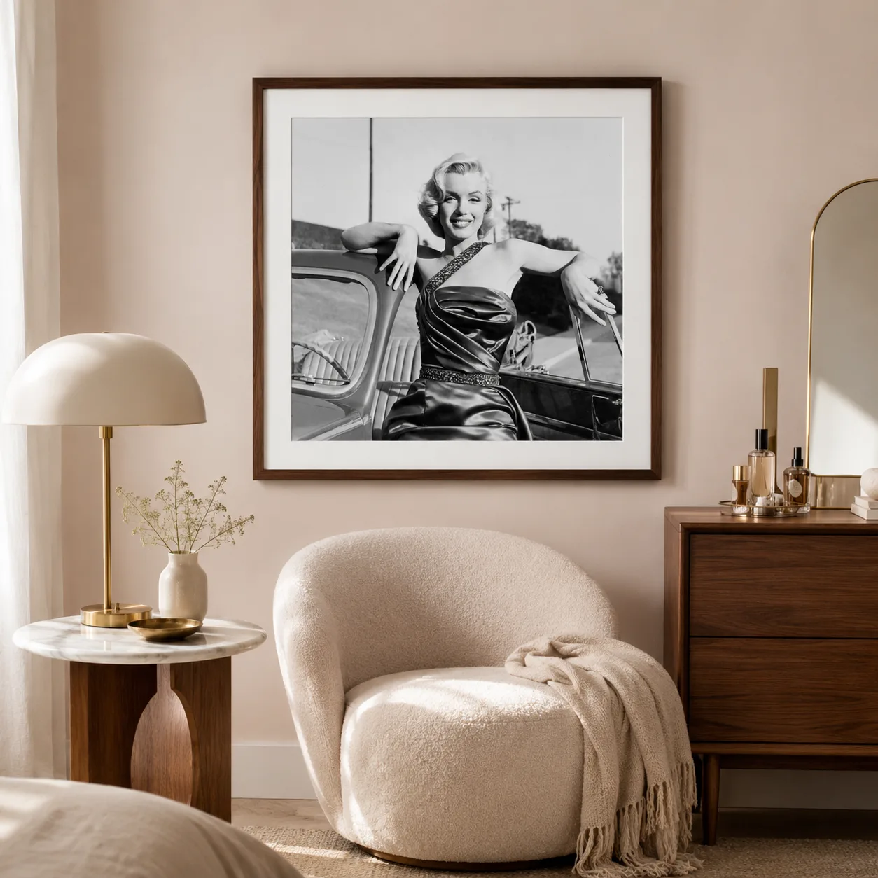 Frank Worth poster showing Marilyn Monroe film-set image, 1953 - 28x40 inches