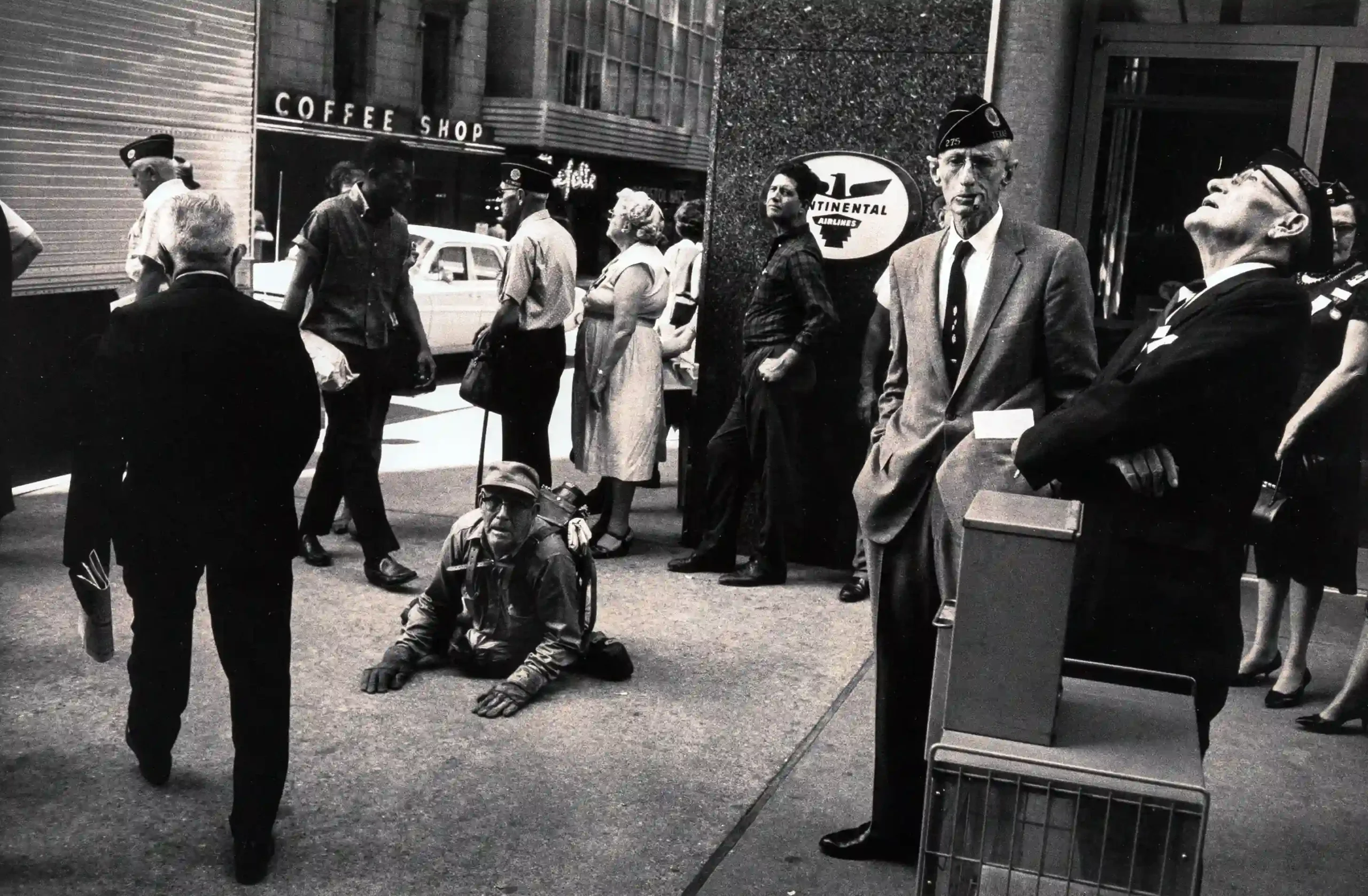 Garry Winogrand poster showing Dallas convention street scene, 1964 - 28x40 inches