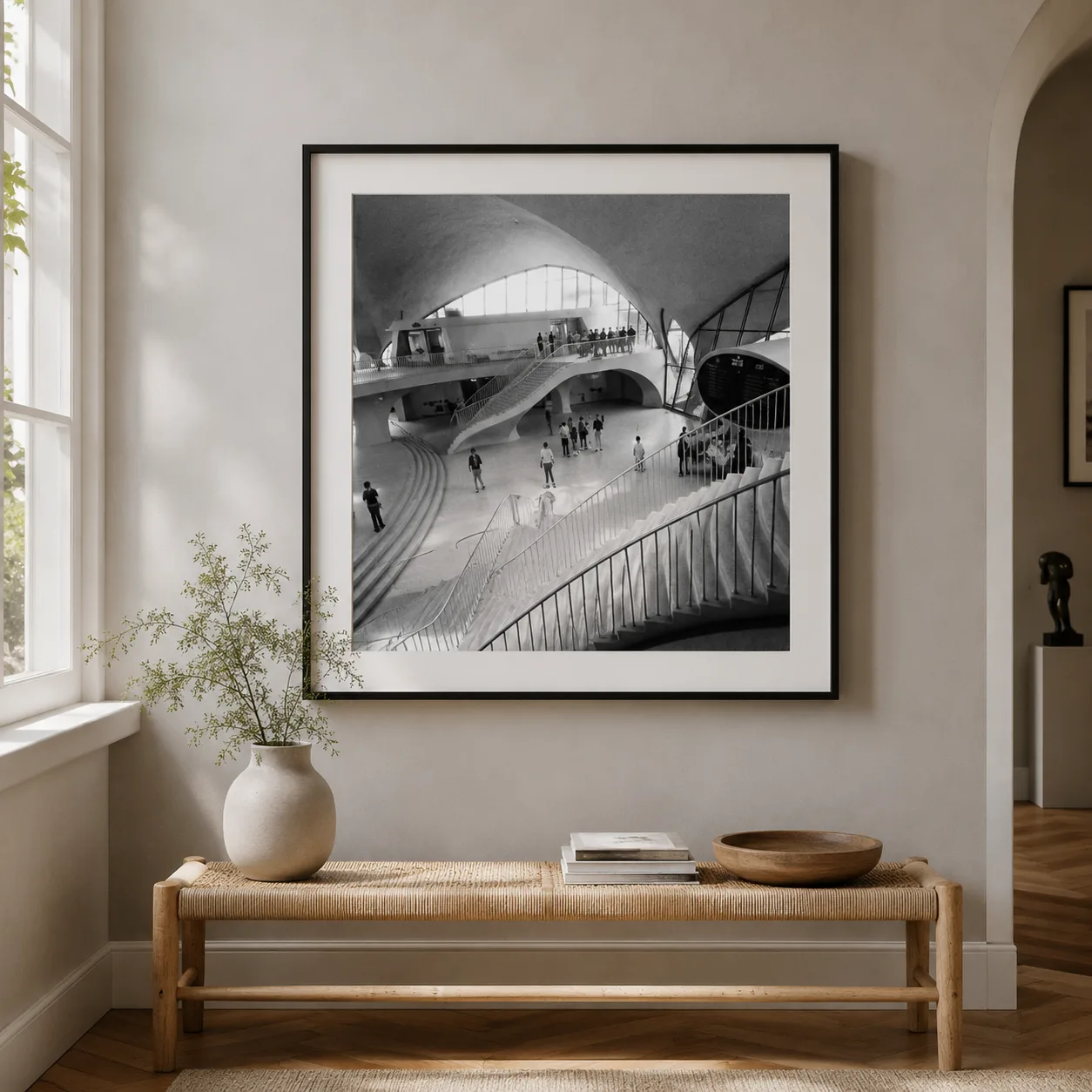 Garry Winogrand poster showing airport terminal street photograph, 1970 - 28x40 inches