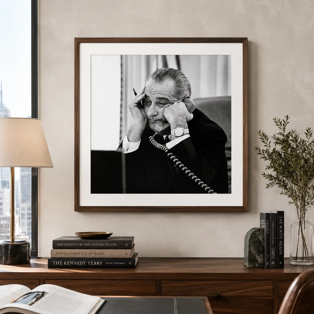 Gordon Converse poster showing Lyndon Johnson mourning scene, 1963 - 28x40 inches