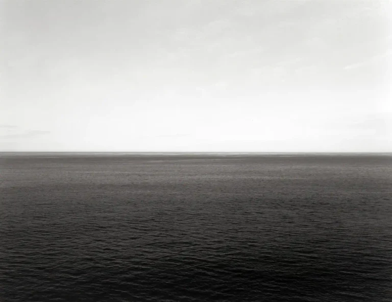 Hiroshi Sugimoto poster showing a Norwegian Sea horizon from Sugimoto’s Time Exposed series.