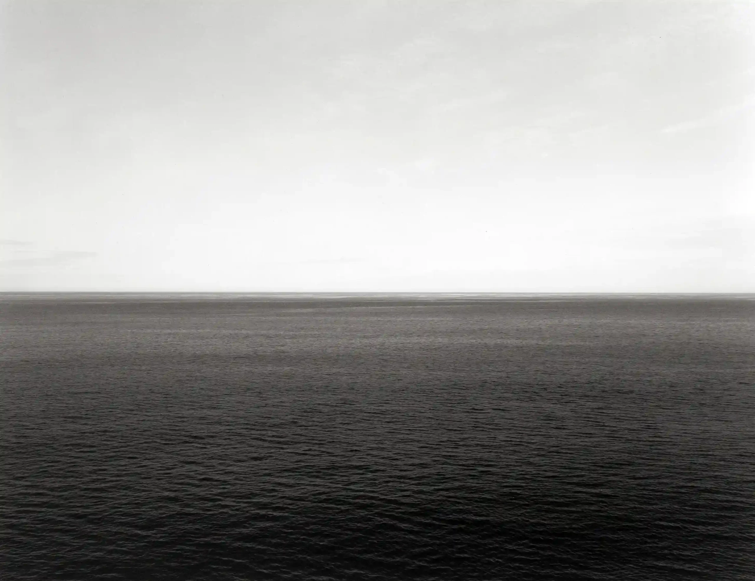Hiroshi Sugimoto poster showing a Norwegian Sea horizon from Sugimoto’s Time Exposed series.