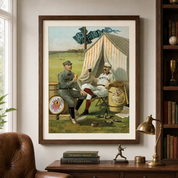 Cap Anson Buck Ewing Poster, 1889 Brewery Wall Art Print