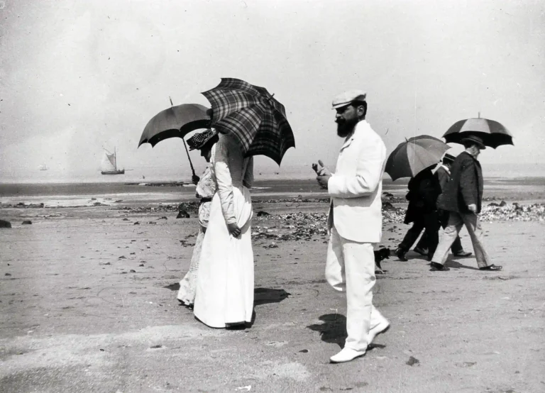 Jacques Henri Lartigue poster showing Cousin Caro and Mr. Plantevigne in a 1906 Lartigue scene.