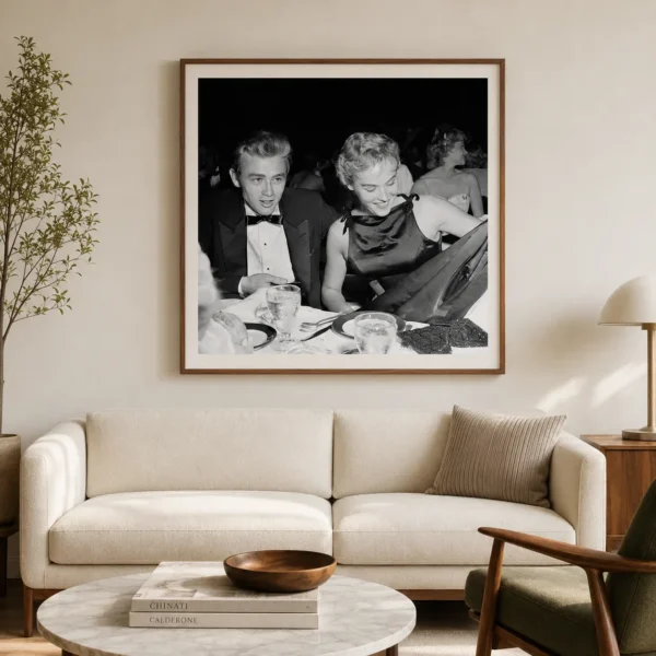 James Dean Andress Poster, Michael Ochs 1955 Dinner Photo Photography Print