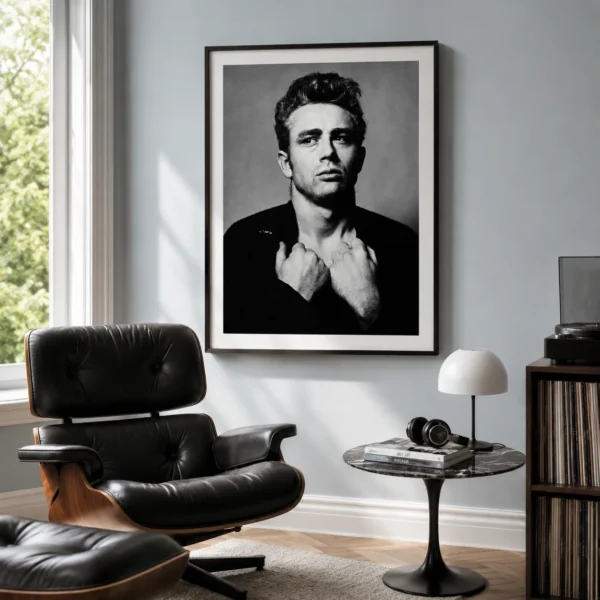 James Dean Torn Sweater Poster, 1954 Roy Schatt Portrait Photography Print