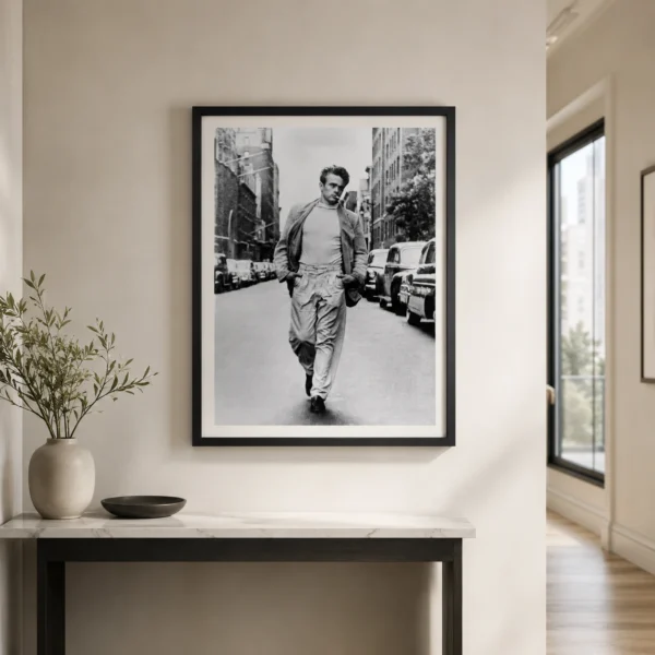 James Dean New York Street Poster, 1950s Walk Photo Photography Print