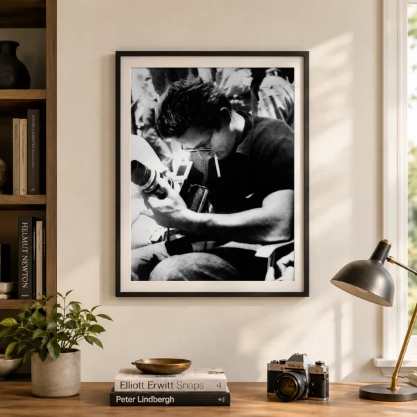 James Dean Camera Poster, Los Angeles Candid Photo Print