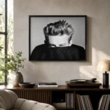James Dean Sweater Eyes Poster, 1955 Close Portrait Photography Print