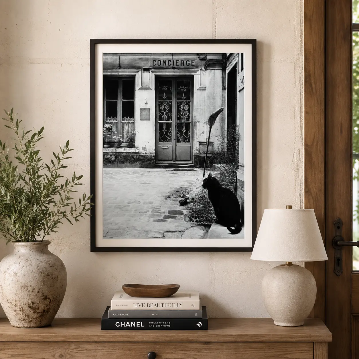 Janine Niepce Chat Concierge Photo — janine Niepce Le Chat de la Concierge Rue de Tournon Paris 1957