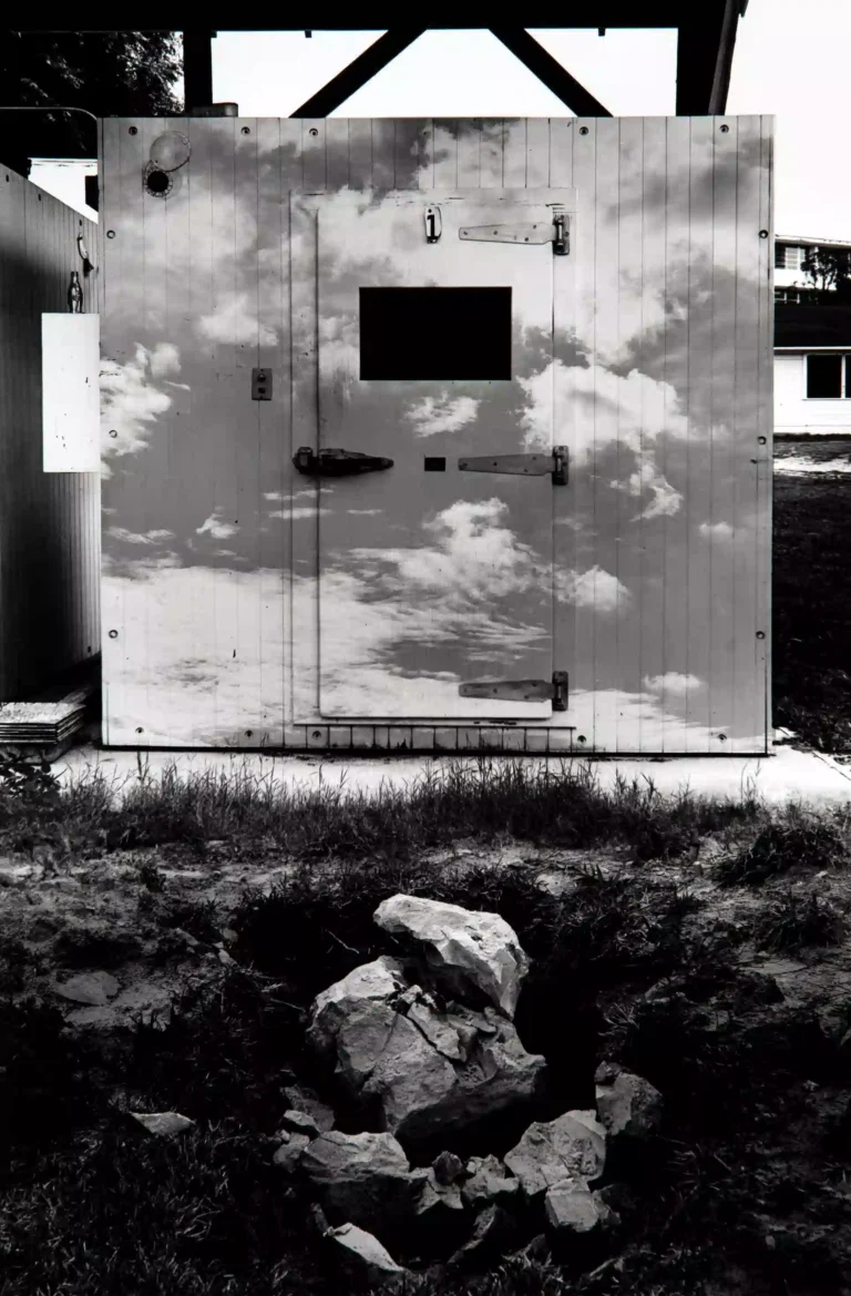 Clean artwork view of Jerry Uelsmann Sky House 1967 Photography Print. Sky House Photography Print featuring Sky House 1967 by Jerry Uelsmann. This premium fine-art reproduction emphasizes clear subject focus, tonal contrast.