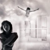 Jerry Uelsmann Figure Study Poster, 1990 Photography Print
