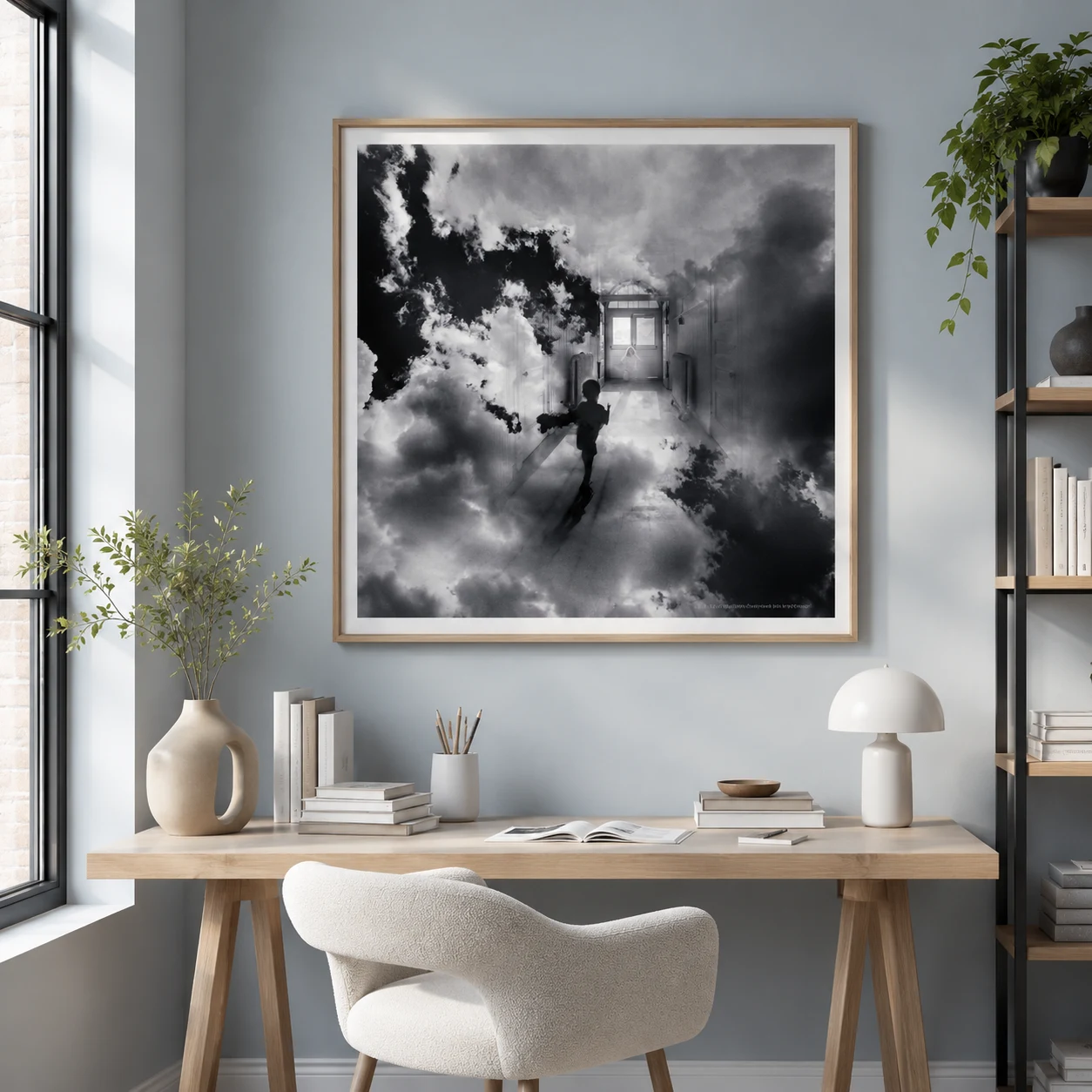 Jerry Uelsmann poster showing boy and cloud composition, 1981 - 28x40 inches