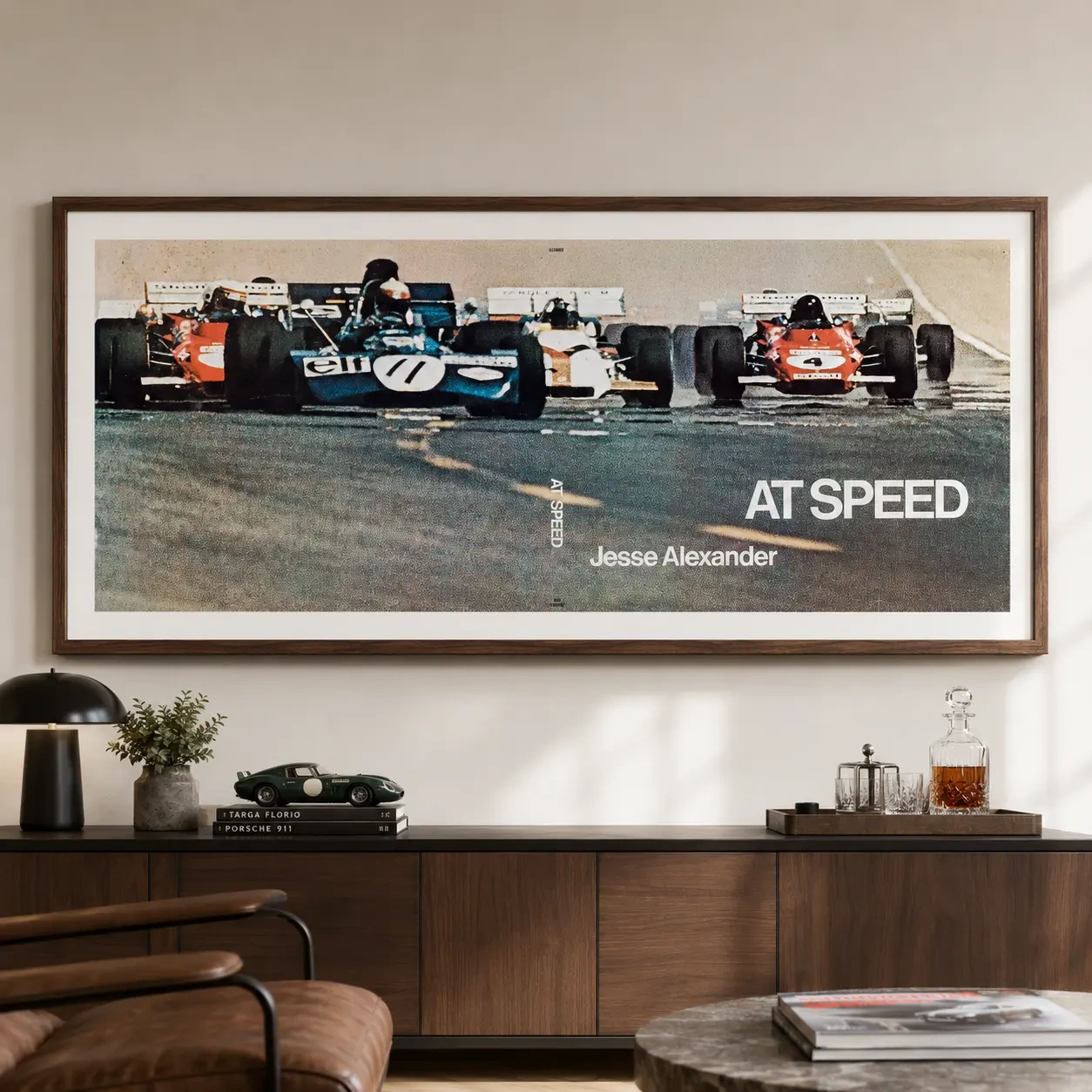 Speed Racing — at Speed Racing Poster, 1970s, Jesse Alexander Motorsport Wall Art