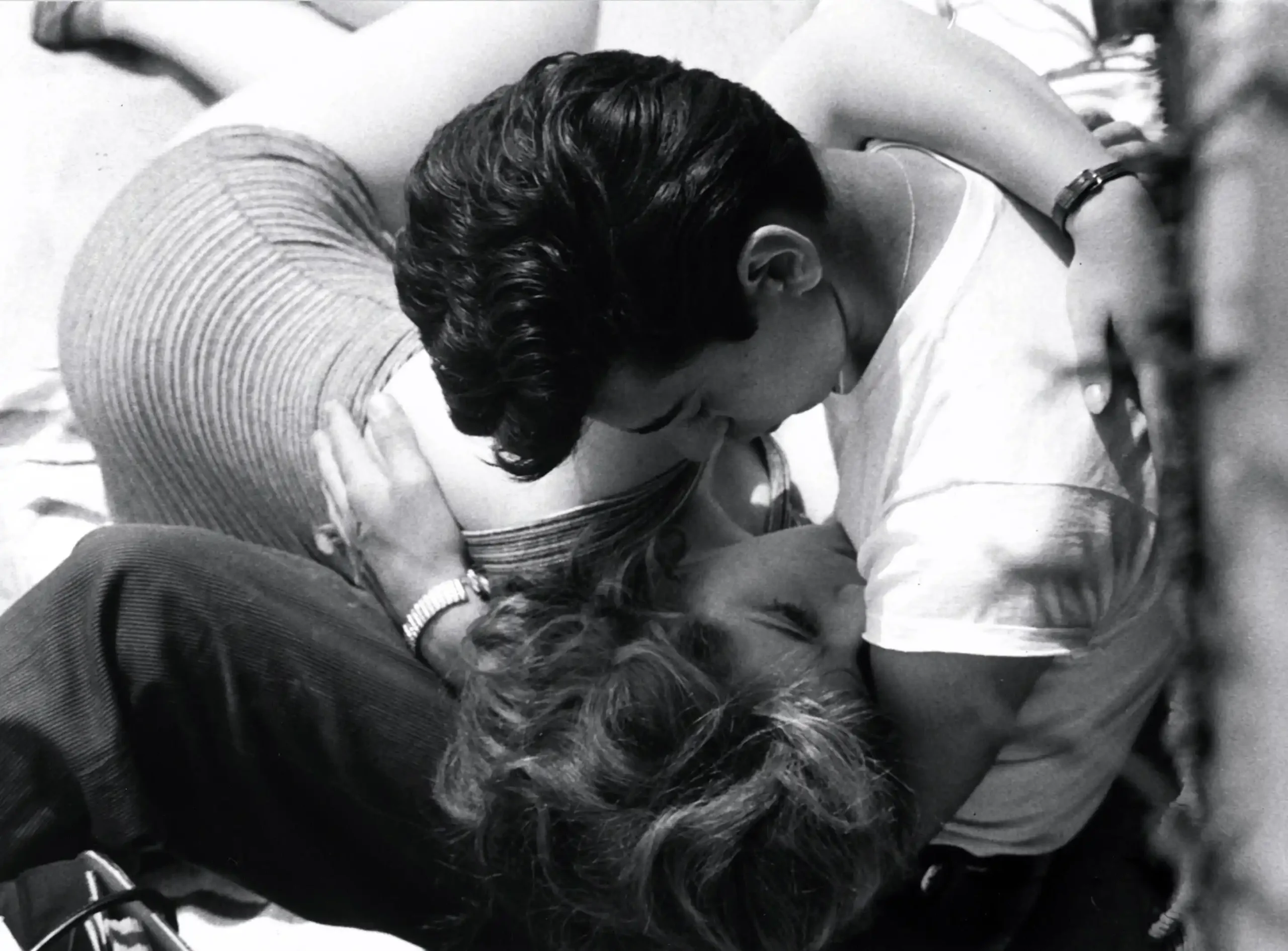 Lou Bernstein poster showing Coney Island lovers caught in a 1965 street moment.