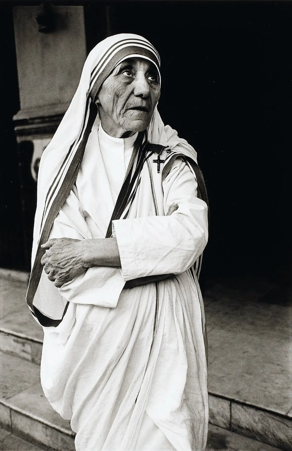 Mary Ellen Mark poster showing Mother Teresa in Calcutta in a direct documentary portrait.