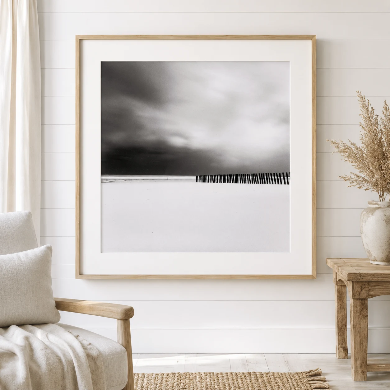 Michael Kenna Fifty Four — frame-ready Michael Kenna photography print featuring Fifty Four Sticks