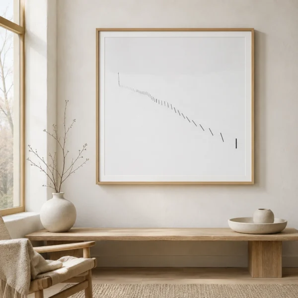 Michael Kenna Hillside Fence Hokkaido Japan 2002 Photography Print