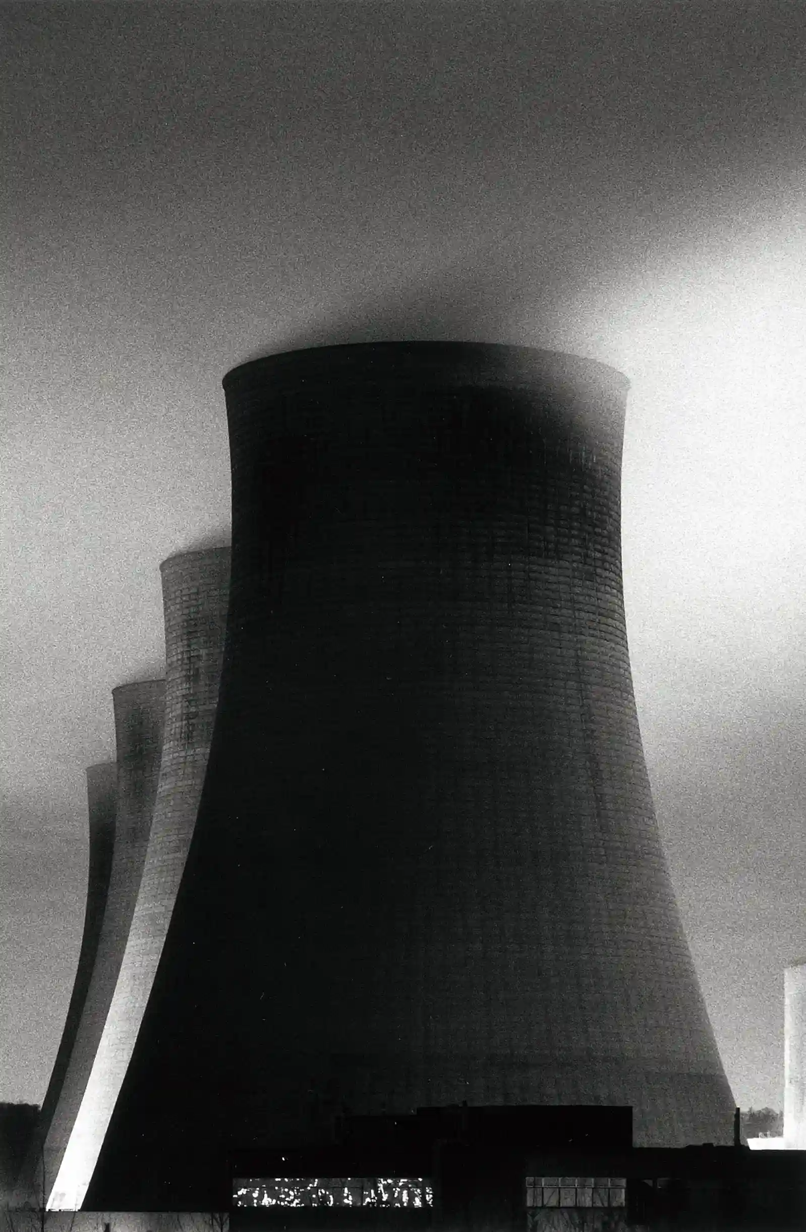Michael Kenna poster showing Ratcliffe Power Station rendered in measured black-and-white geometry.