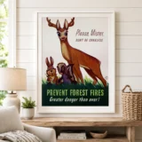 American Forestry Poster, 1910s History Wall Art Print