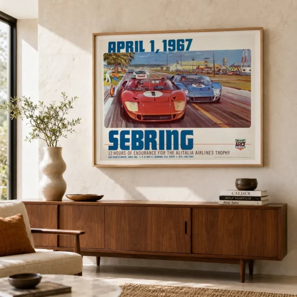 1967 Sebring Poster, Michael Turner Motorsport Wall Art Print