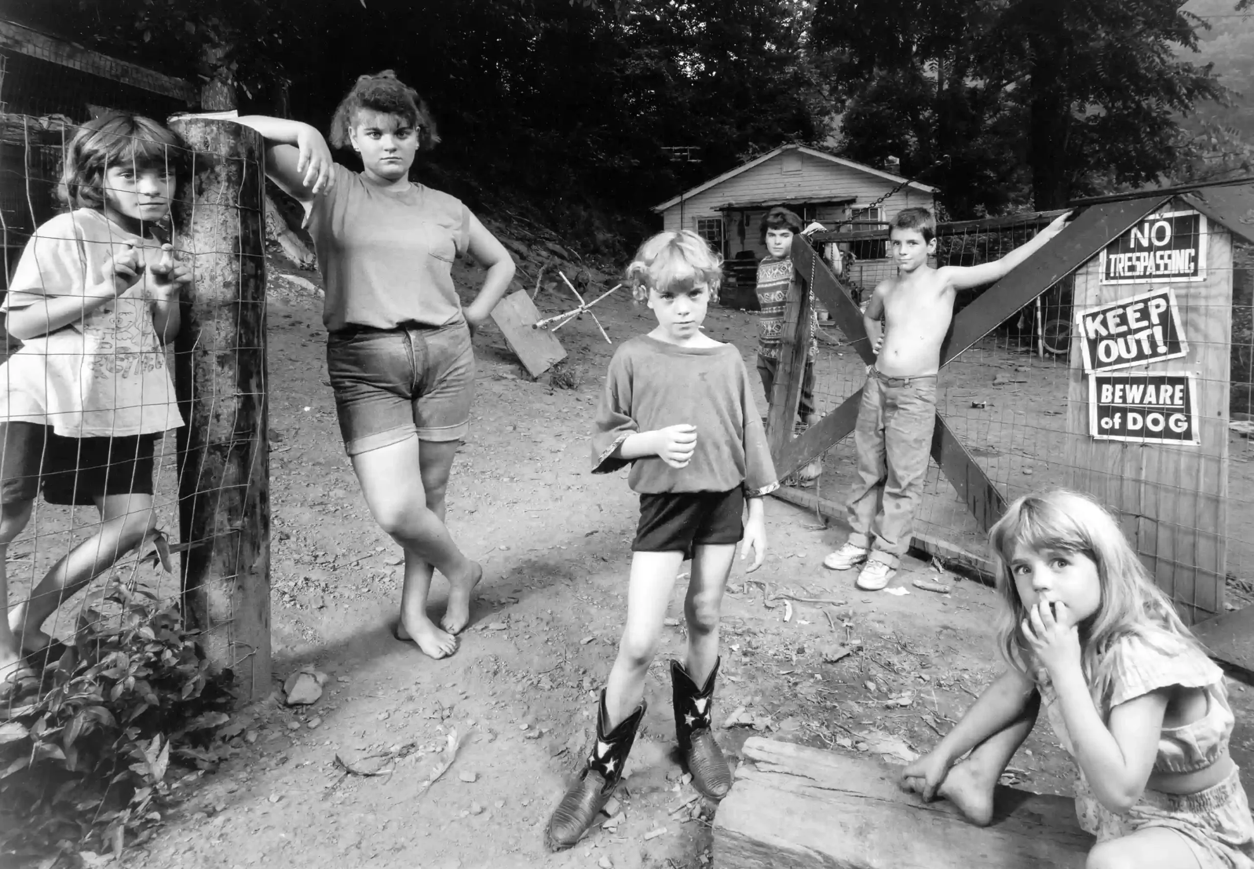 Shelby Lee Adams poster showing the Newsome children in a rural documentary portrait.