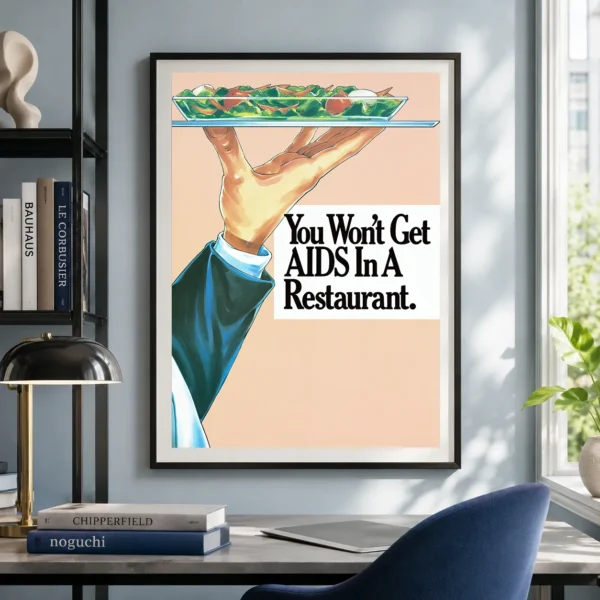 Salad Tray Message Poster, 1990s History Wall Art Print