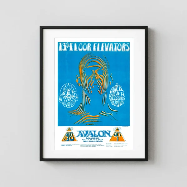 13th Floor Elevators 1966 "Zebra Man" Avalon Poster