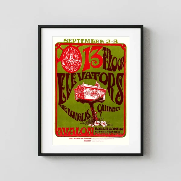 13th Floor Elevators 1966 Avalon Ballroom Concert Poster