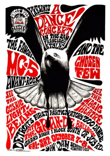 1966 "Seagull" Grande Ballroom Concert Poster