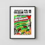 Otis Redding Charlotte Coliseum Concert Poster 1967