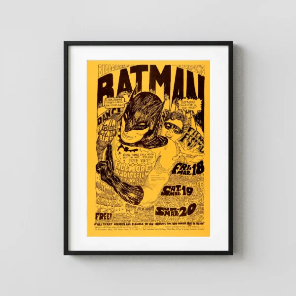 "Batman" Early Fillmore Auditorium Concert Poster