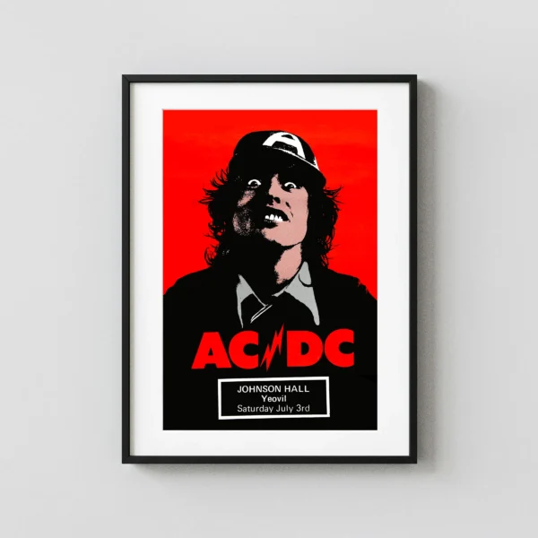 AC/DC 1976 British First-Album Tour Poster