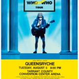 AC/DC, Queensrÿche 1986 Ft. Worth, TX Concert Poster