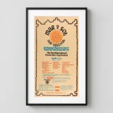Allman Brothers, Black Sabbath, Rod Stewart, Faces 1972 Mar Y Sol Poster