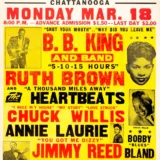 BB King, Ruth Brown Chattanooga Auditorium Large Concert Poster (1957)