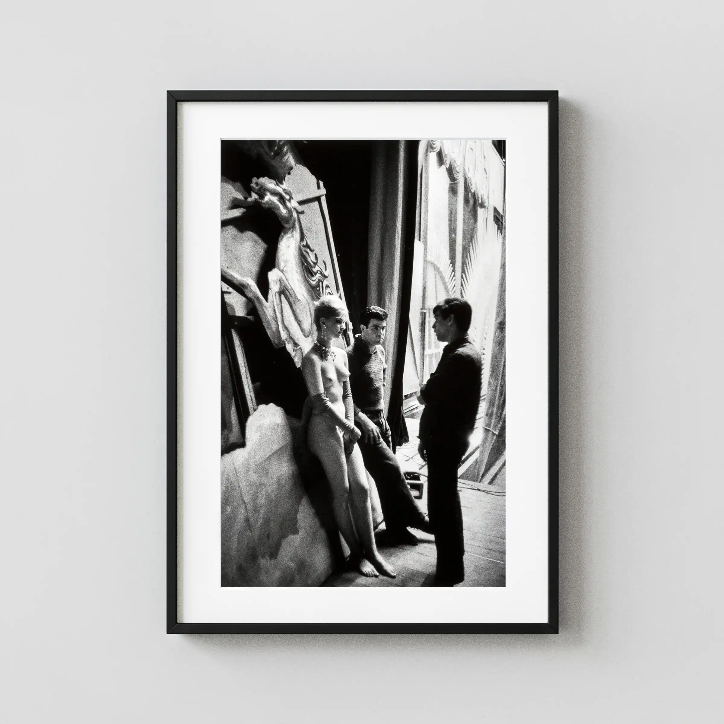 Backstage At The Folies Bergeres 1960 Nude displayed as a framed wall mockup