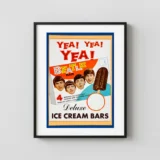 Beatles Ice Cream Bars Promotional Display Poster (NEMS, 1965)