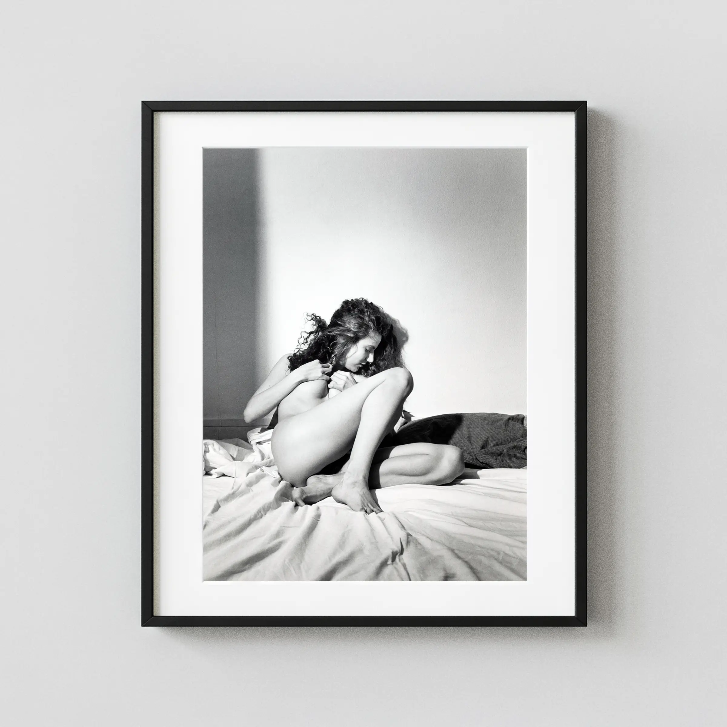 Beatrice On Her Bed Paris 1987 Nude displayed as a framed wall mockup