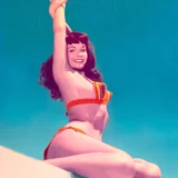 Bettie Page Circa 1954 Nude Photography Print