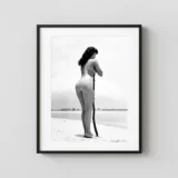 Bettie Page On The Beach 1954 Alternate View Nude Photography Print