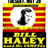 Bill Haley & His Comets 1957 Concert Poster with "Rock Around the Clock"