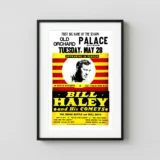 Bill Haley & His Comets 1957 Concert Poster with "Rock Around the Clock"
