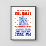 Bill Haley and His Comets 1955 "Rock Around the Clock" Concert Poster