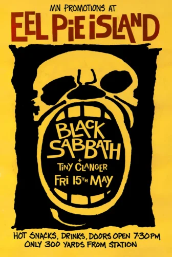 Black Sabbath 1970 Eel Pie Island, England Concert Poster