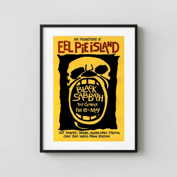 Black Sabbath 1970 Eel Pie Island, England Concert Poster